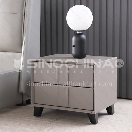 LS-SLS-G303 Simple solid wood + leather bedside table